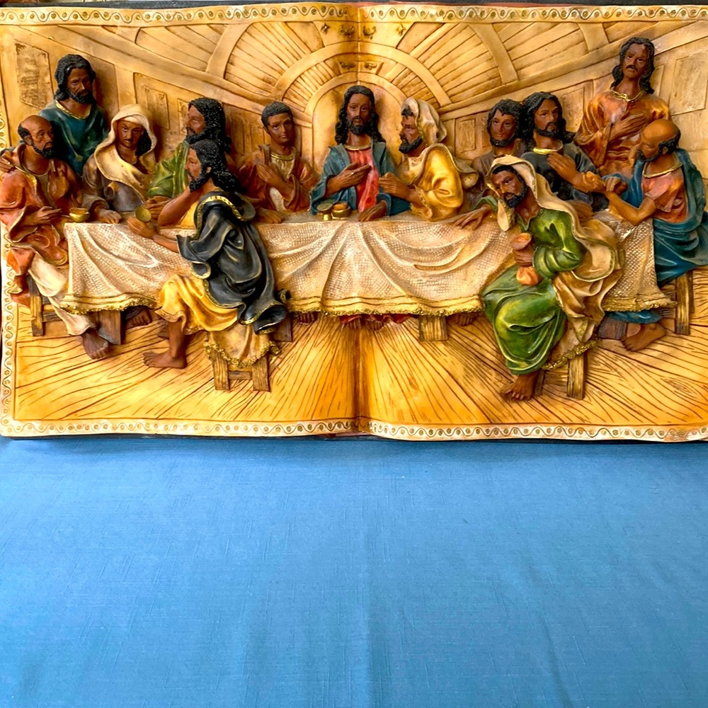 3D Vintage The Last Supper Wall Hanger Plaque